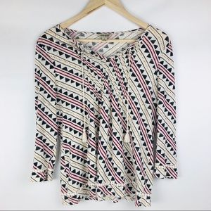 Lucky brand tribal pattern tassel top